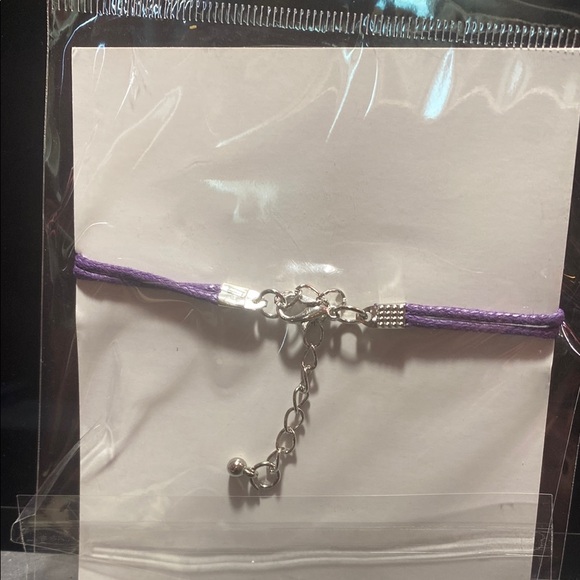 Purple and Silver 'Teach' Bracelet - Picture 2 of 2
